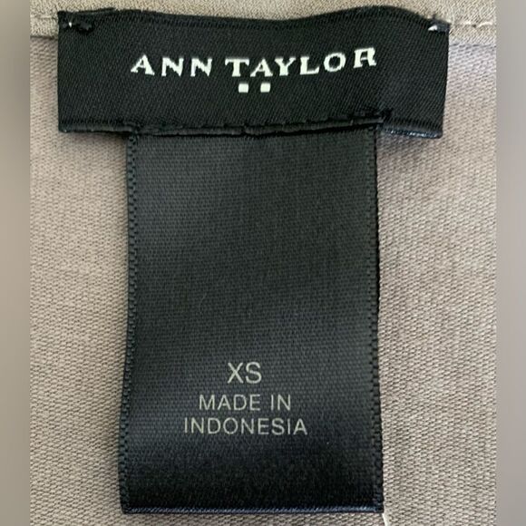 Ann Taylor Sleeveless Shell with Stitched Pleats - Mocha Brown - Sz XS - NWT - Picture 5 of 7